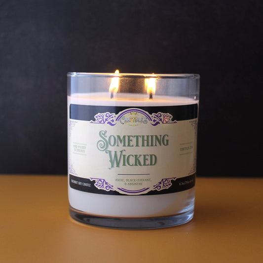Can'tdles Candles Gold Metal Lid Something Wicked Candle: Currant, Plum & Absinthe