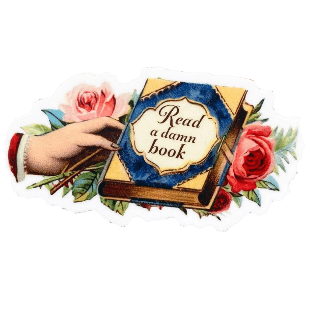 Coin Laundry Sticker: Read a Damn Book