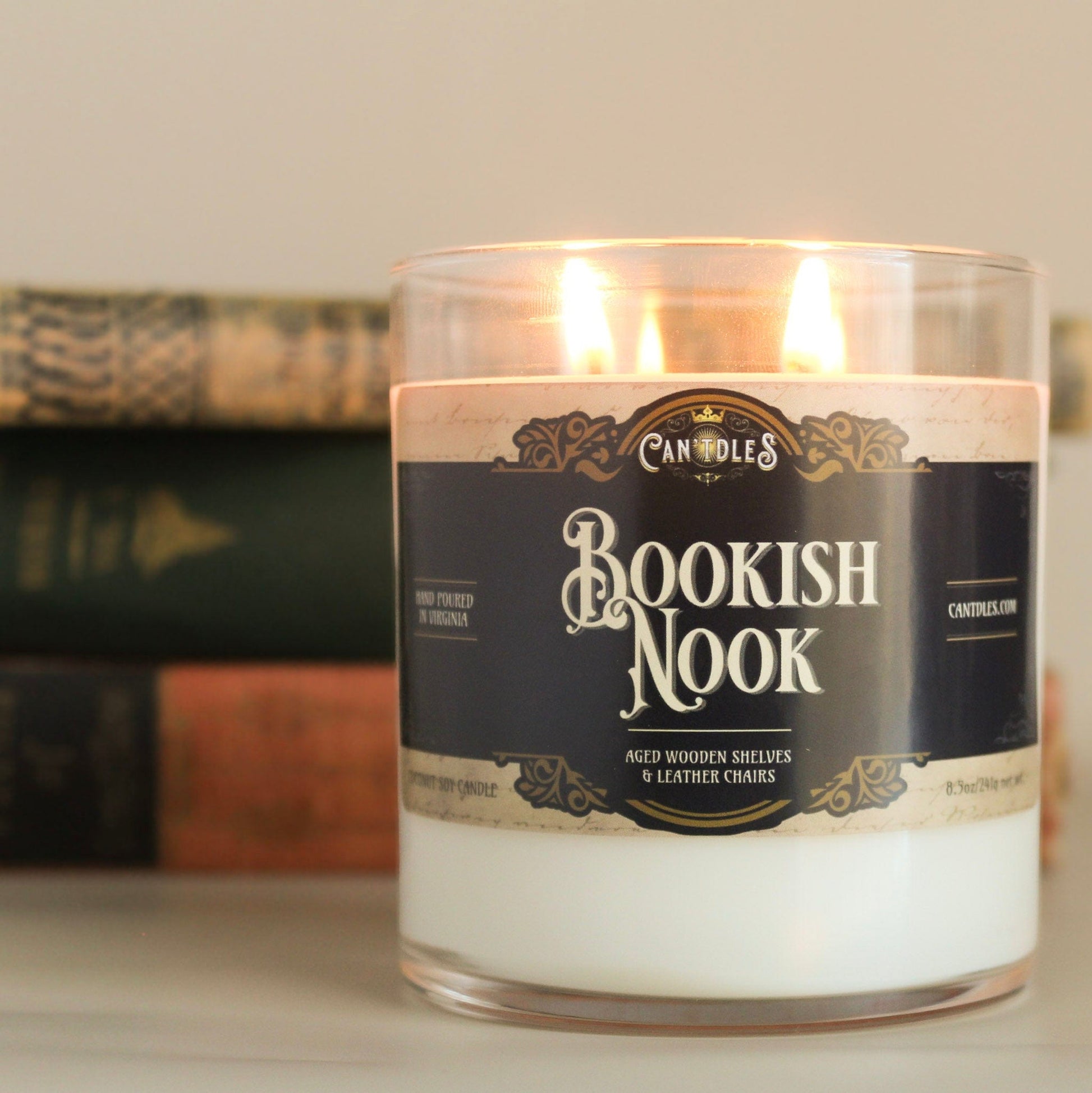 Can'tdles Candles Bookish Nook: Cozy Library Scent