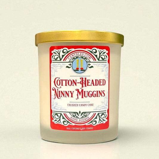 Can'tdles Candles Cotton-Headed Ninny Muggins: Crushed Candy Cane Holiday Candle