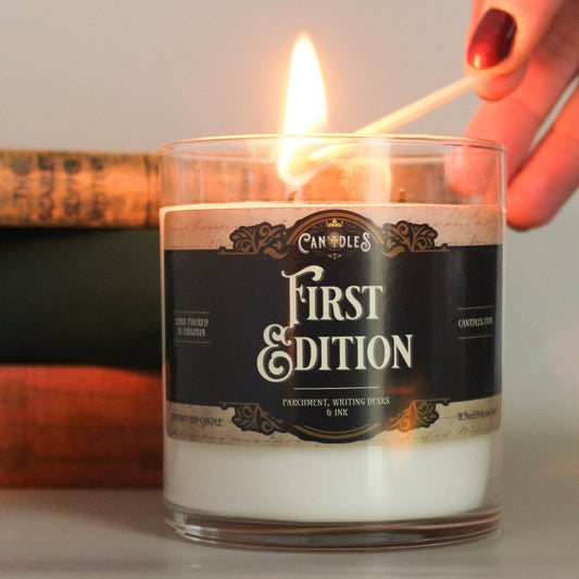 Can'tdles Candles First Edition Candle: Parchment, Quill, Writing Desks & Ink