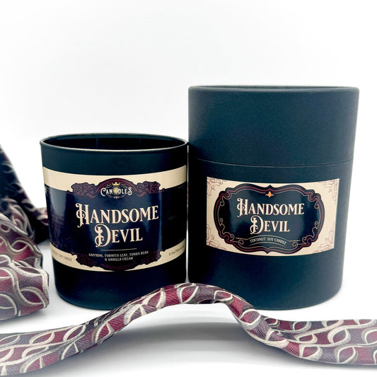 Can'tdles Candles Handsome Devil: Tobacco Leaf, Saffron & Vanilla Cream