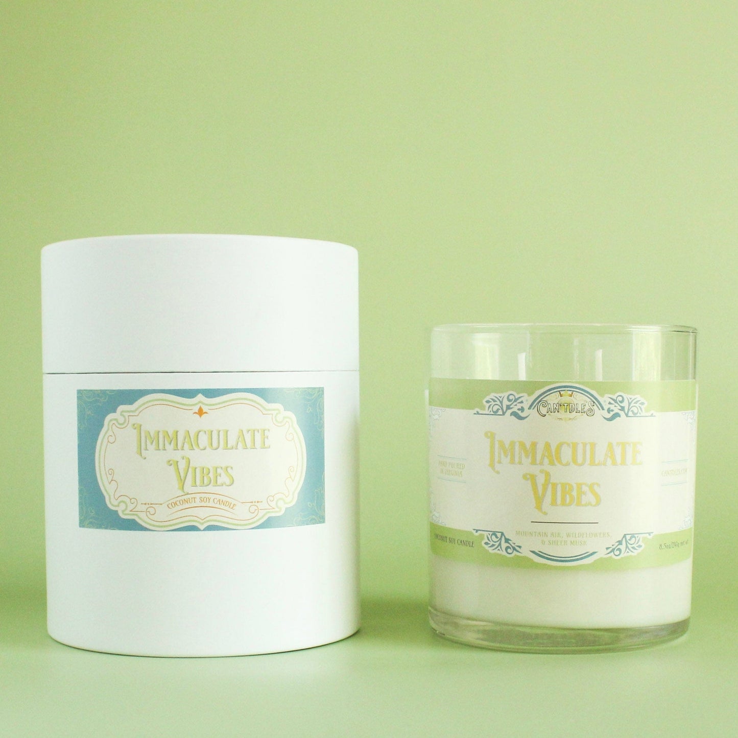 Can'tdles Candles Immaculate Vibes Candle: Mountain Crisp Air and Wild Flowers