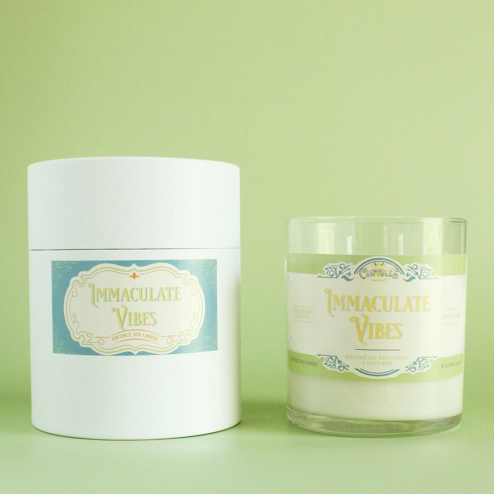 Can'tdles Candles Immaculate Vibes Candle: Mountain Crisp Air and Wild Flowers