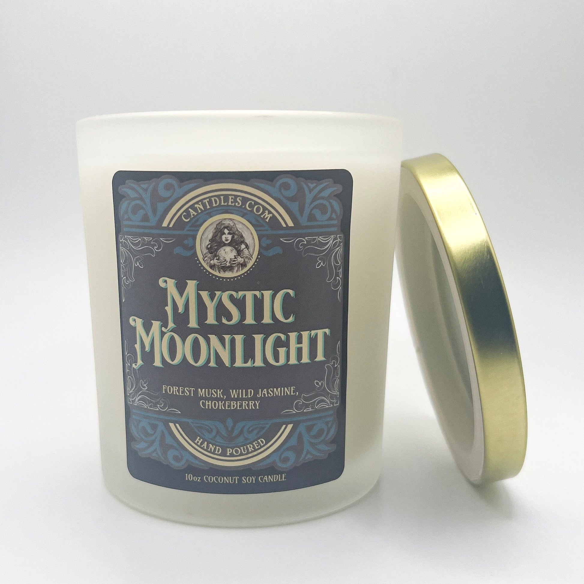 Can'tdles Candles 10oz Net Wt Jar Mystic Moonlight: Floral & Forest Scented Candle