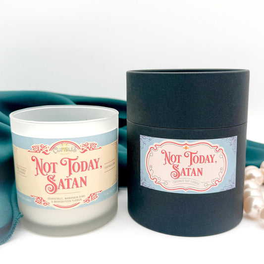 Can'tdles Candles Not Today, Satan: Grapefruit & Mangosteen Scented Candle