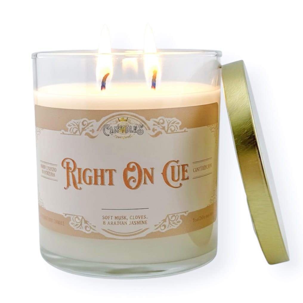 Can'tdles & Co. Candles Right On Cue Candle: Arabian Jasmine, Ozone & Clove