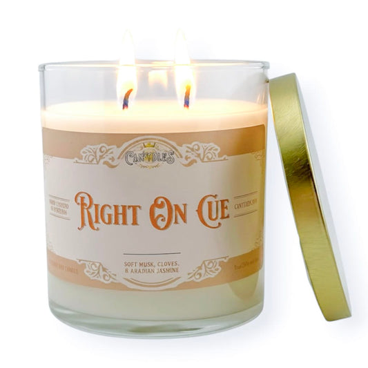 Can'tdles & Co. Candles Right On Cue Candle: Arabian Jasmine, Ozone & Clove