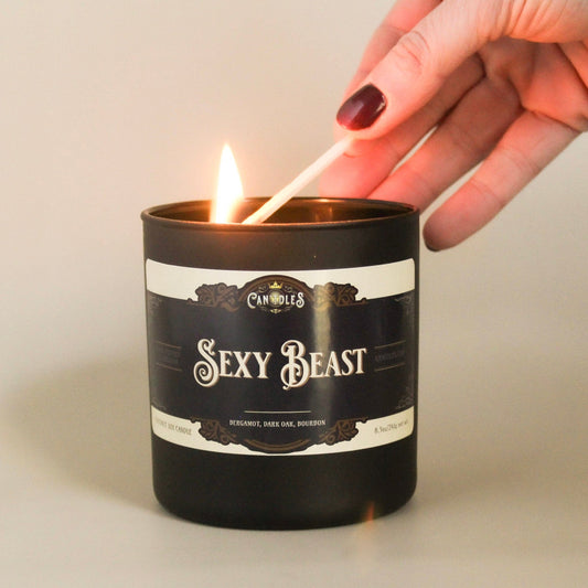Can'tdles & Co. Candles Sexy Beast Candle: Dark Oak, Bergamot & Bourbon