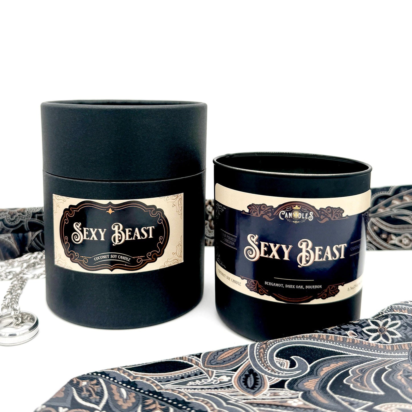 Can'tdles Candles Sexy Beast: Dark Oak, Bergamot & Bourbon