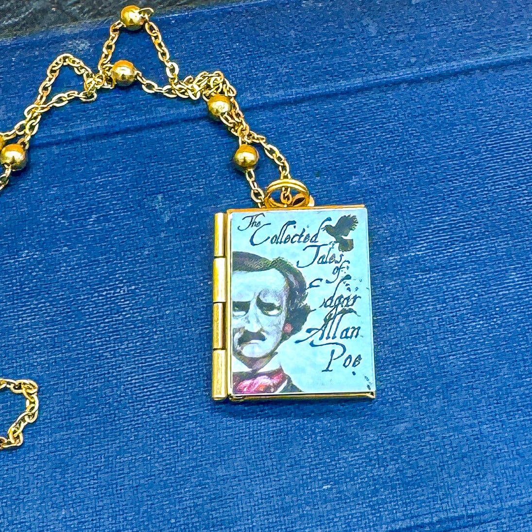 Can'tdles Necklace Edgar Allen Poe Lit Locket