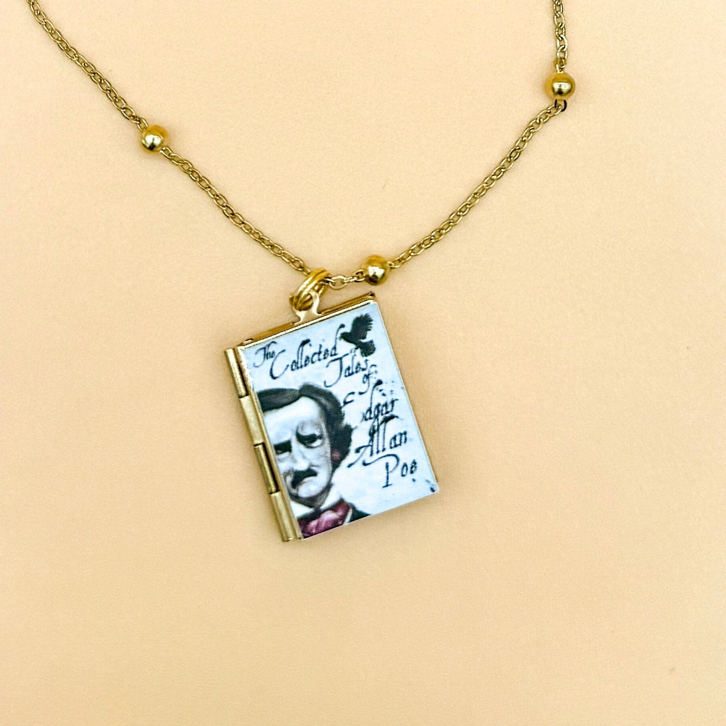 Can'tdles Necklace Edgar Allen Poe Lit Locket