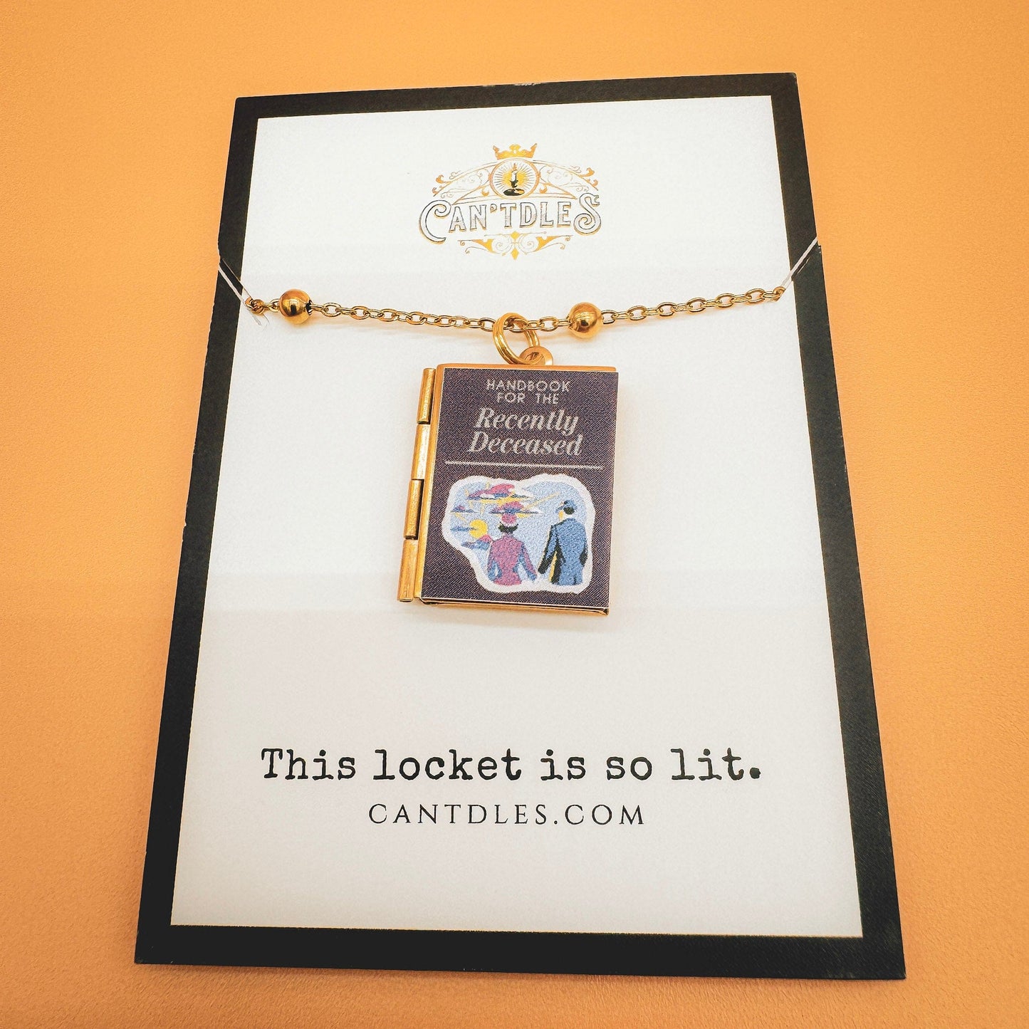 Can'tdles Necklace Handbook for the Recently Deceased Lit Locket