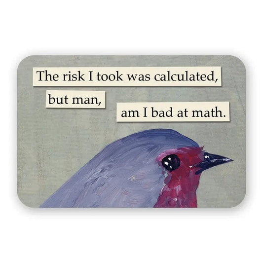 Mincing Mockingbird Sticker Sticker: Bad at Math